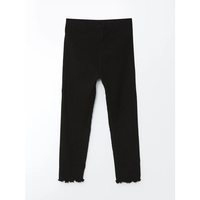 LCW Kids Siyah Beli Lastikli Kız Çocuk Basic Tayt