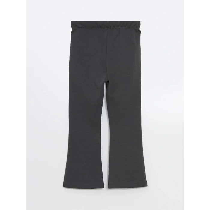 LCW Kids Antrasit Beli Lastikli İspanyol Paça Kız Çocuk Tayt