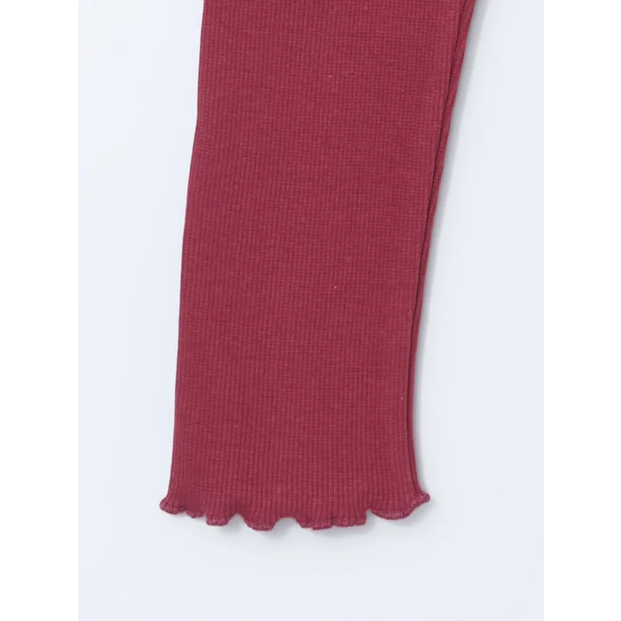 LCW Kids Pembe Beli Lastikli Kız Çocuk Basic Tayt