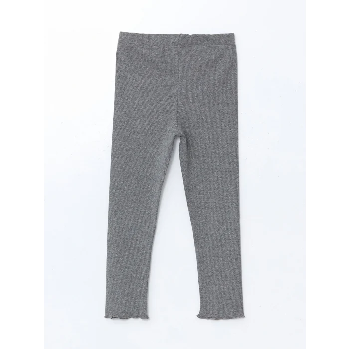 LCW Kids Antrasit Beli Lastikli Kız Çocuk Basic Tayt