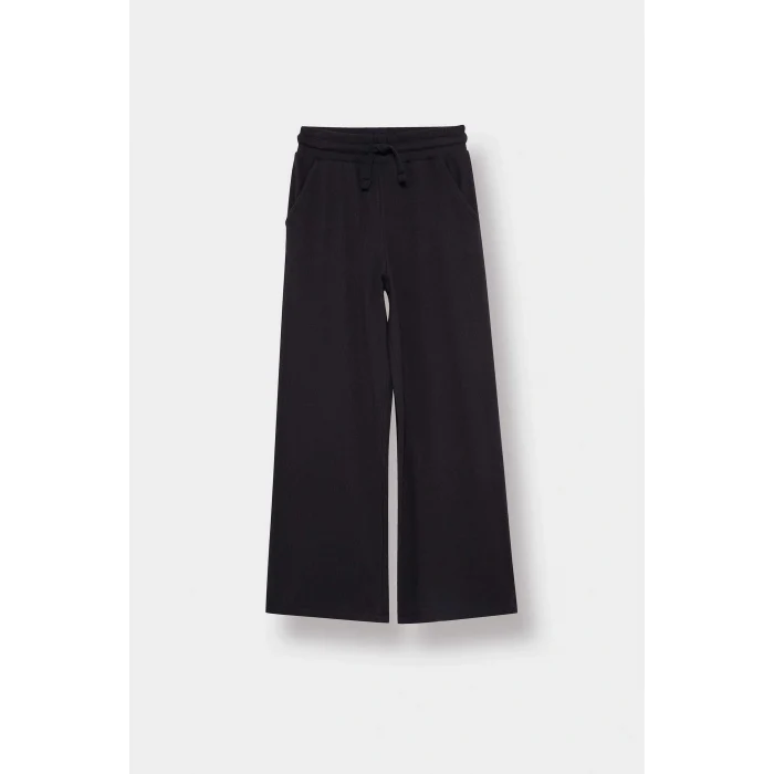 Defacto E1836A8AR220 Antrasit Kız Çocuk Beli Lastikli Wide Leg Geniş Paça Eşofman Altı