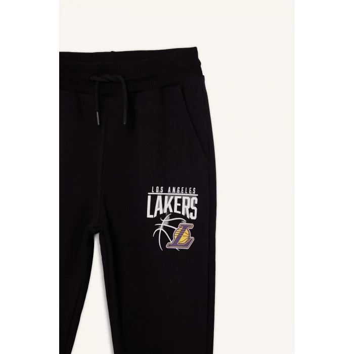 Defacto F4088A8BK81 Siyah Erkek Çocuk NBA Los Angeles Lakers Beli Lastikli Jogger Eşofman Altı