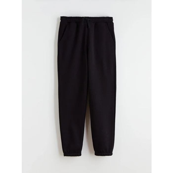 LCW Kids Siyah Bisiklet Yaka Baskılı Erkek Çocuk Eşofman Takım