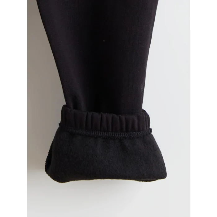 LCW Kids Siyah Bisiklet Yaka Baskılı Erkek Çocuk Eşofman Takım