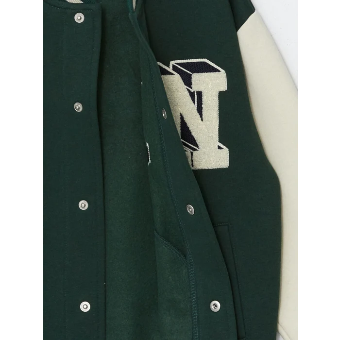 LCW Kids Yeşil Baskılı Erkek Çocuk Kolej Ceket