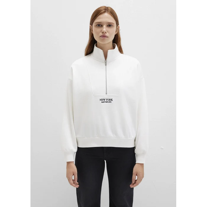 Mavi 1S10502-70057 Yarı Fermuarlı Sırt Baskılı Ekru Sweatshirt