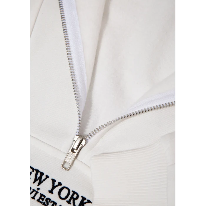 Mavi 1S10502-70057 Yarı Fermuarlı Sırt Baskılı Ekru Sweatshirt