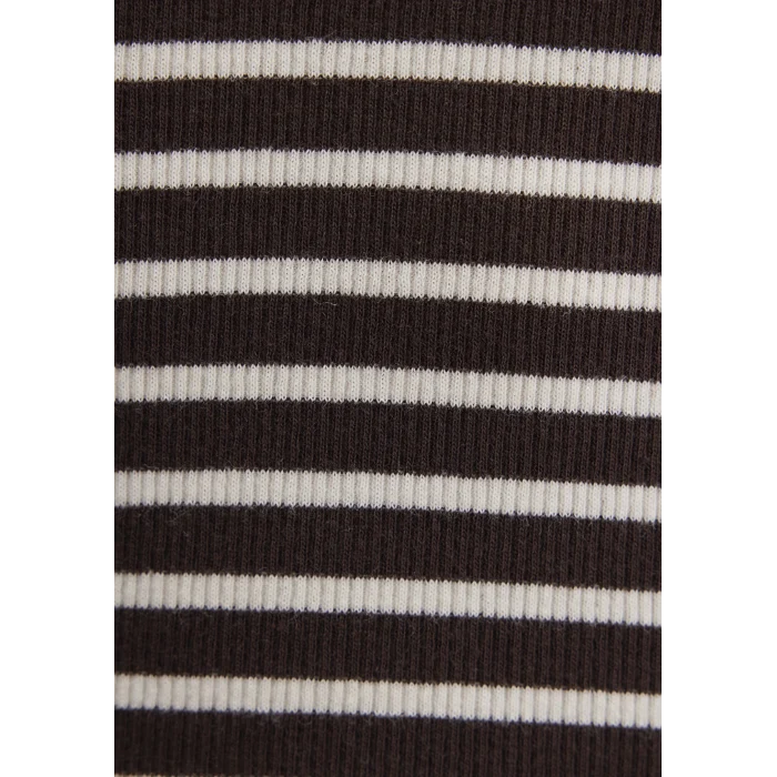 Mavi 1613836-91456 Çizgili Kahverengi Polo Tişört