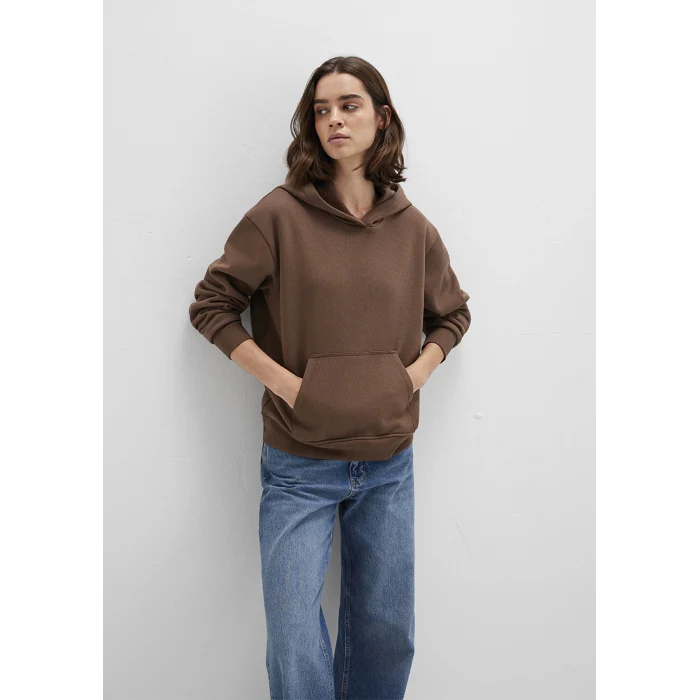 Mavi 167299-81959 Kapüşonlu Kahverengi Basic Sweatshirt