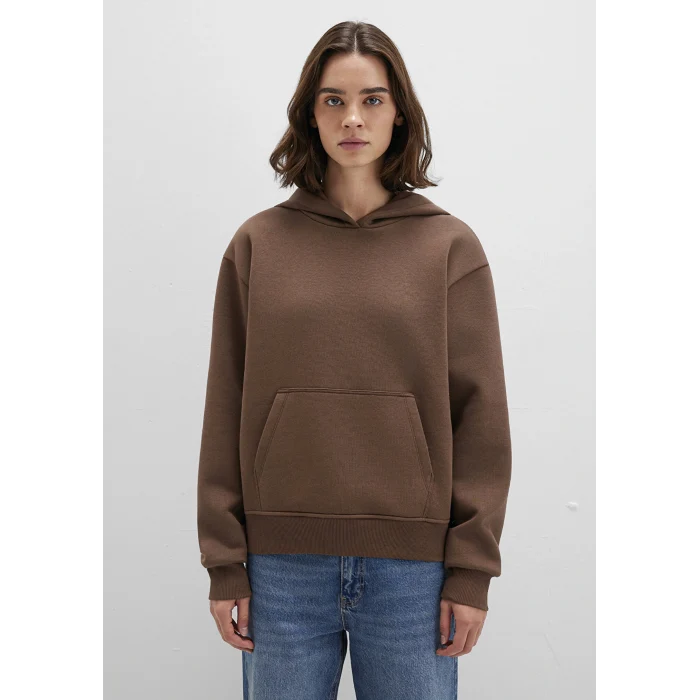 Mavi 167299-81959 Kapüşonlu Kahverengi Basic Sweatshirt