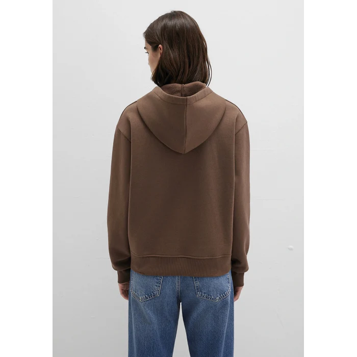 Mavi 167299-81959 Kapüşonlu Kahverengi Basic Sweatshirt