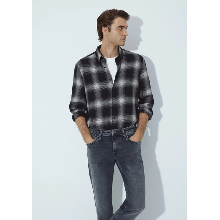 Mavi 0211770-91367 Kareli Siyah Gömlek