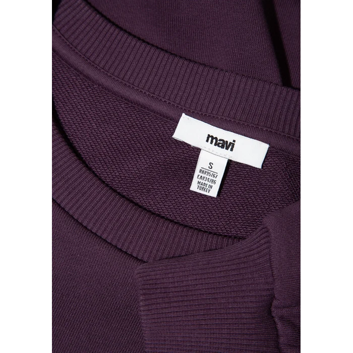 Mavi 1S10372-70635 Mavi Logo Baskılı Mor Sweatshirt