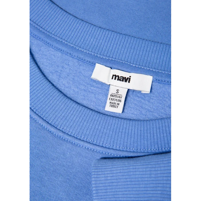 Mavi 1610198-70790 Bisiklet Yaka Mavi Basic Sweatshirt
