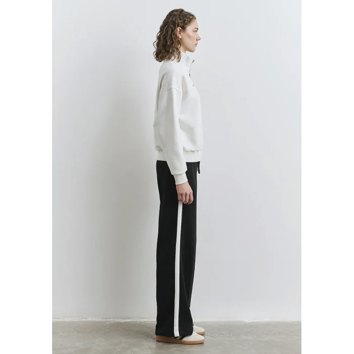 Mavi 1S10373-70057 Mavi Logo Baskılı Yarı Fermuarlı Ekru Sweatshirt