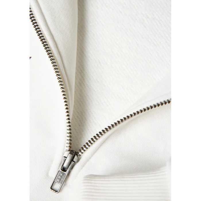 Mavi 1S10373-70057 Mavi Logo Baskılı Yarı Fermuarlı Ekru Sweatshirt