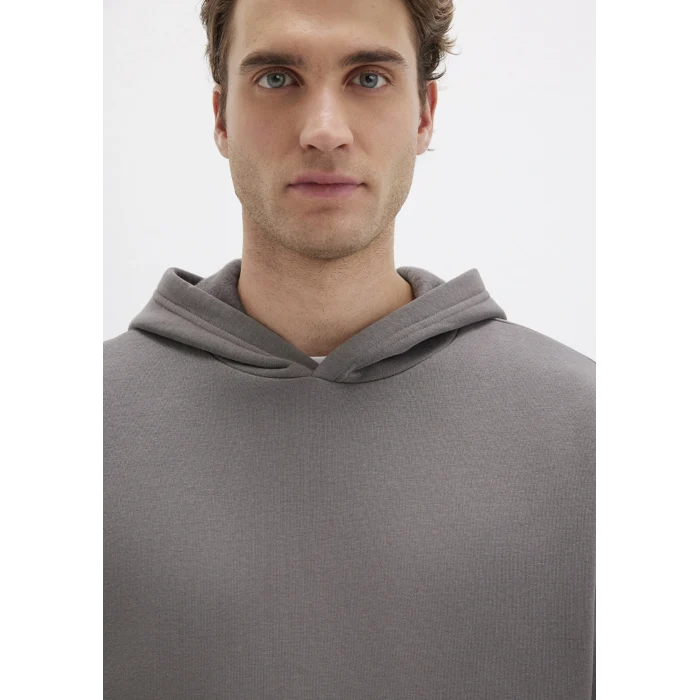 Mavi 0S10275-70096 Kapüşonlu Antrasit Basic Sweatshirt