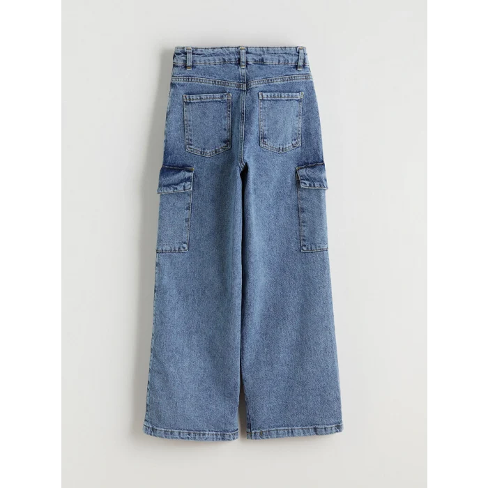 LCW Kids Mavi Wideleg Kız Çocuk Jean Pantolon