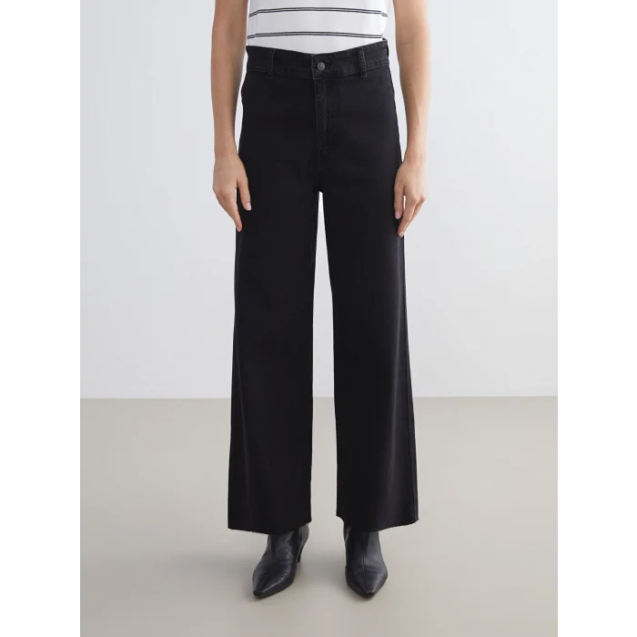 LCW Modest Siyah Wideleg Kadın Jean Pantolon