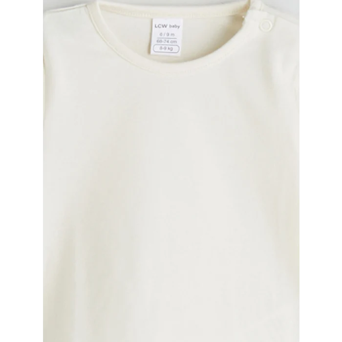 LCW baby Pembe Fiyonk Baskılı Kız Bebek Elbise ve Tişört