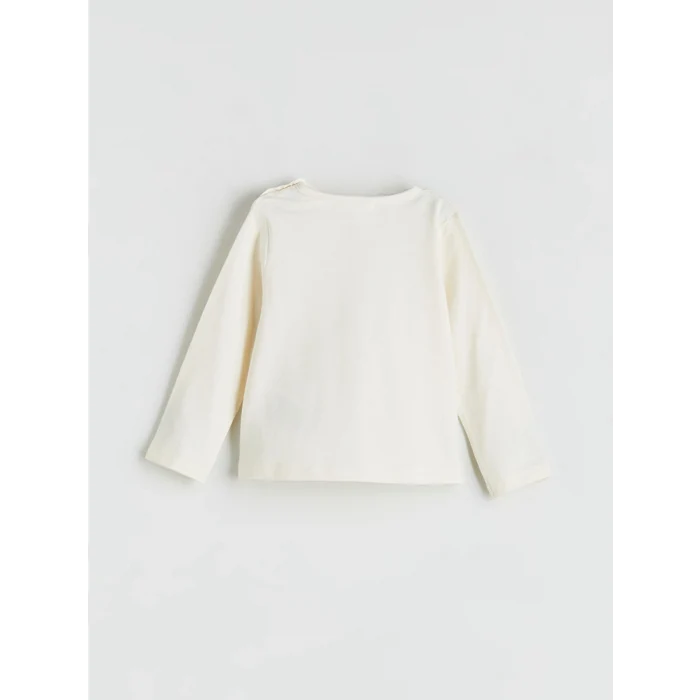 LCW baby Pembe Fiyonk Baskılı Kız Bebek Elbise ve Tişört