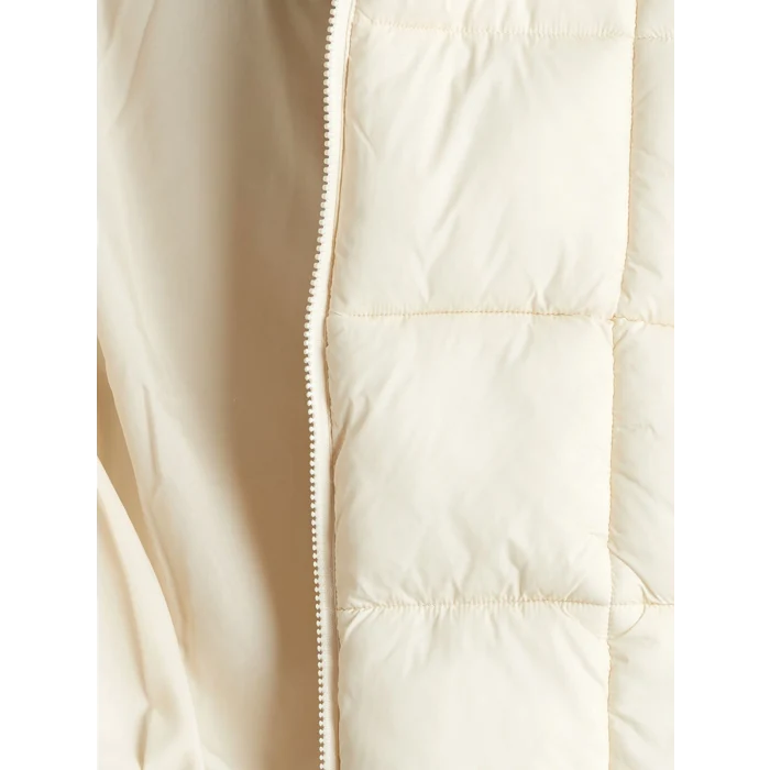 LCW Kids Ekru Kapüşonlu Kız Çocuk Şişme Mont