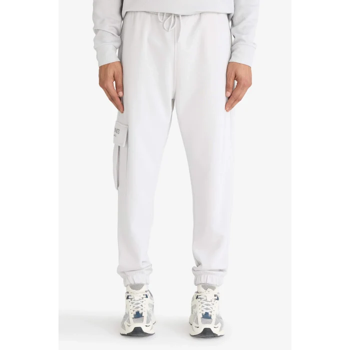 Defacto F8735AXGR519 Gri DeFactoFit NBA Brooklyn Nets Standart Fit Skuba Dalgıç Kumaş Jogger