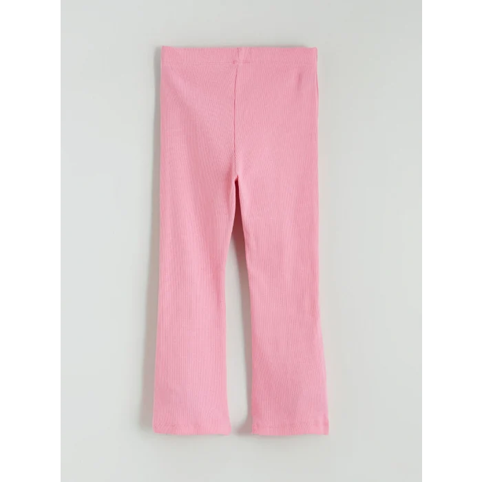 LCW Kids Pembe Beli Lastikli İspanyol Paça Kız Çocuk Tayt