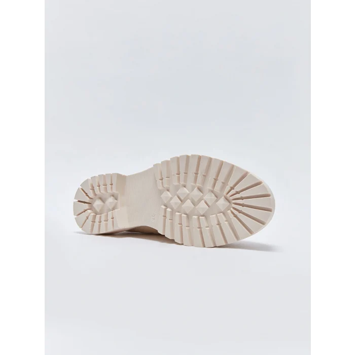 LCW STEPS Beyaz Deri Görünümlü Kadın Bot