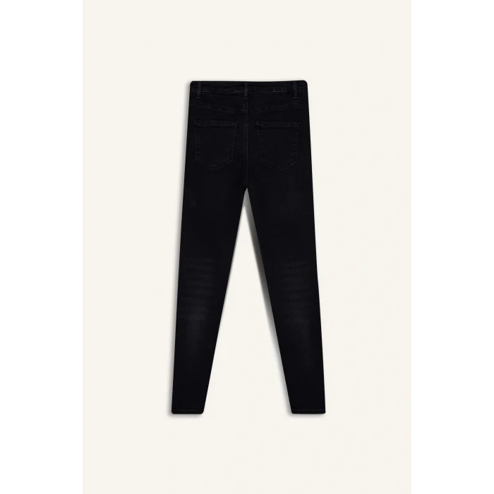 Defacto E9820AXNM40 Siyah Skinny Fit Yüksek Bel Bilek Boy Jean Pantolon