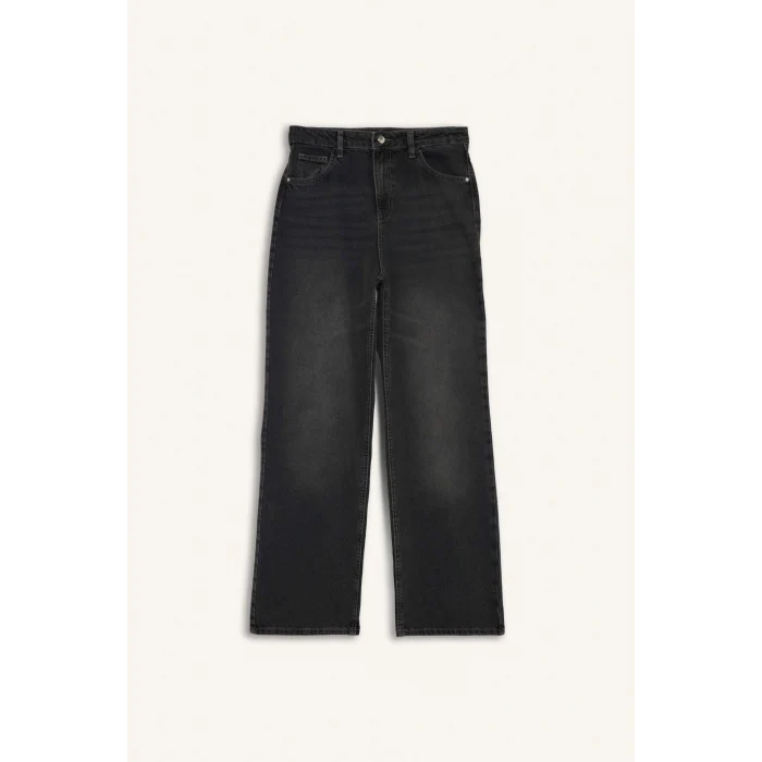 Defacto F2943AXNM36 DENIM 90s Wide Leg Yüksek Bel Uzun Jean Pantolon