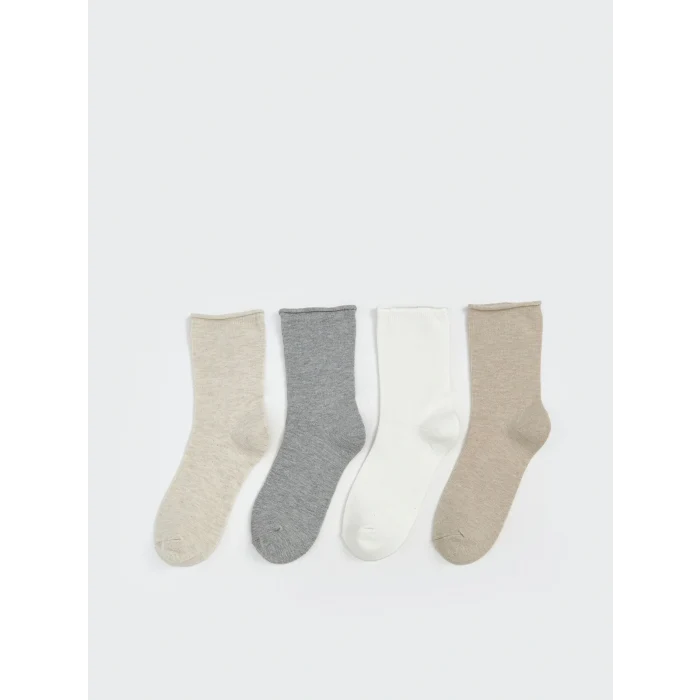 LCW DREAM Bej Kadın Düz Soket Çorap 5li