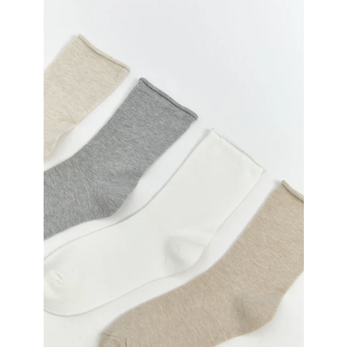 LCW DREAM Bej Kadın Düz Soket Çorap 5li