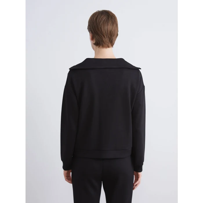 LCW Vision Siyah Dik Yaka Kadın Sweatshirt