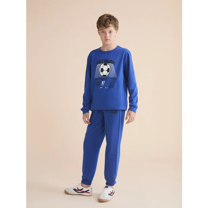 LCW Kids Mavi Beli Lastikli Erkek Çocuk Jogger Eşofman Altı