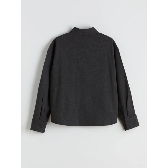 LCW Kids Gri Taşlı Kız Çocuk Gömlek