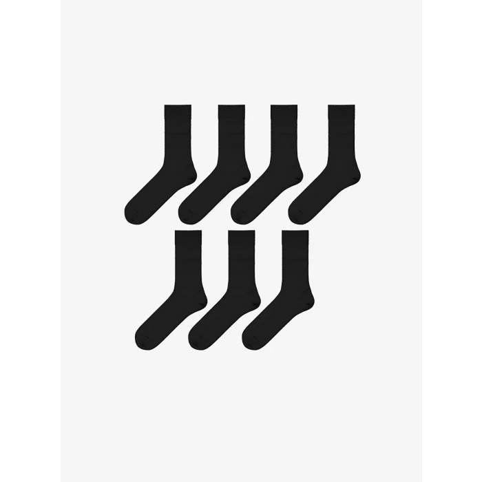LCW ACCESSORIES Siyah Erkek Soket Çorap 7li