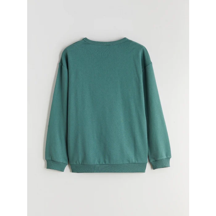 LCW Kids Petrol Bisiklet Yaka Erkek Çocuk Sweatshirt