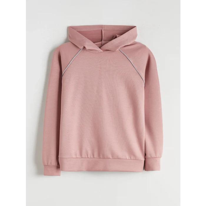 LCW Kids Pembe Kapüşonlu Kız Çocuk Sweatshirt