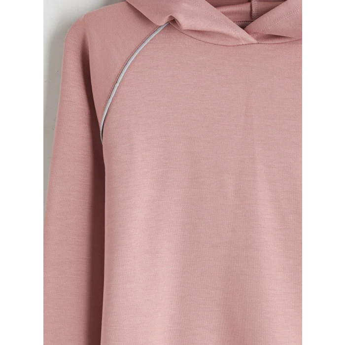 LCW Kids Pembe Kapüşonlu Kız Çocuk Sweatshirt