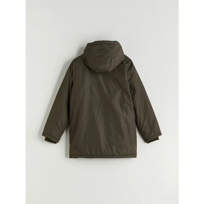 LCW Kids Haki Kapüşonlu Erkek Çocuk Mont