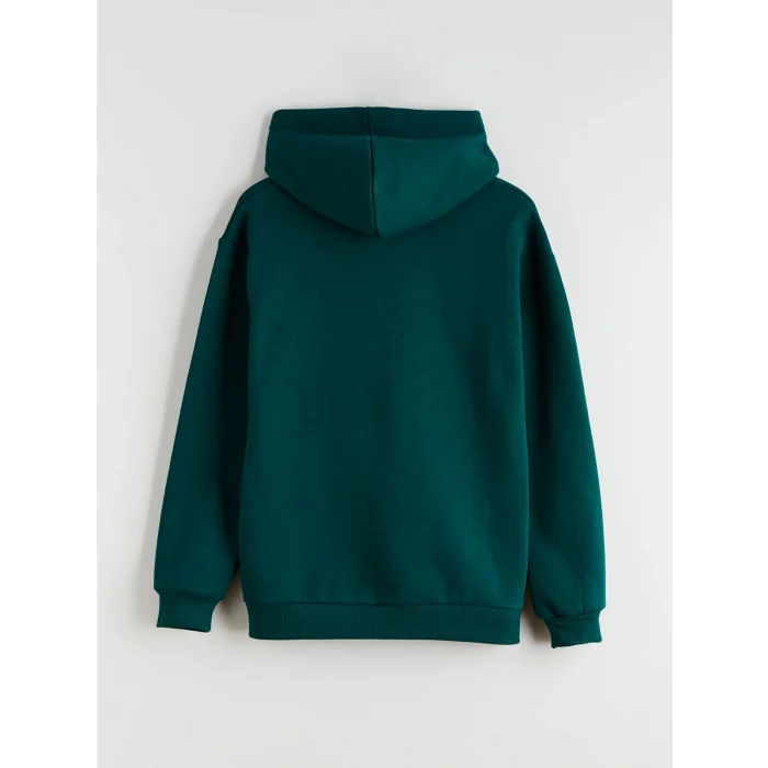 LCW Kids Yeşil Kapüşonlu Erkek Çocuk Sweatshirt
