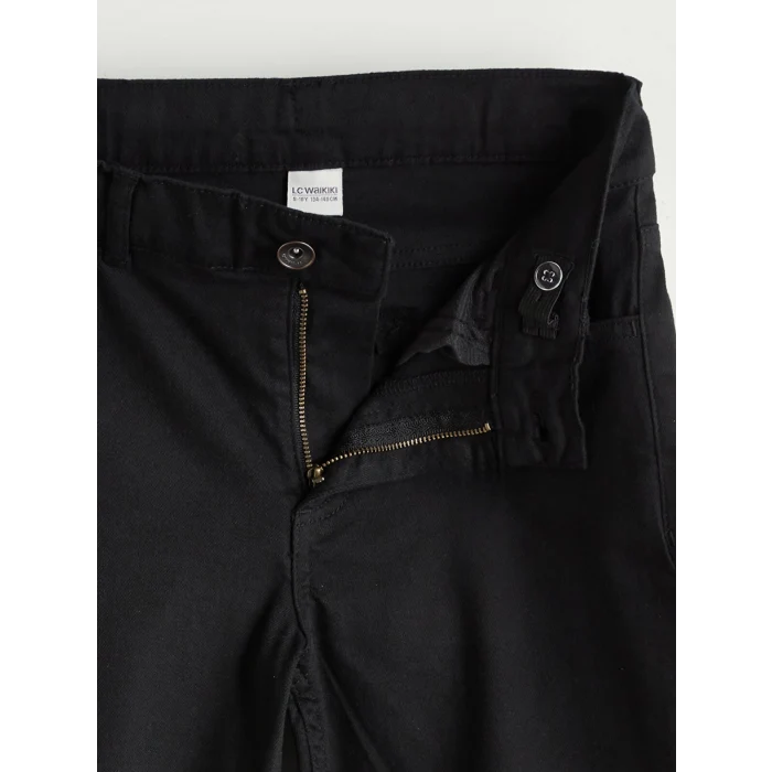 LCW Kids Siyah Slim Fit Erkek Çocuk Okul Pantolonu