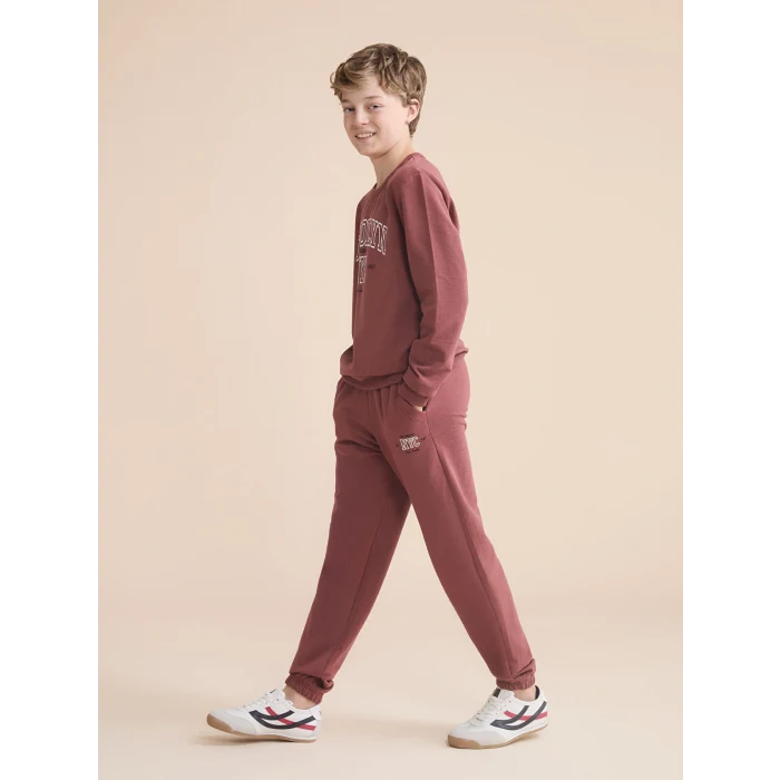 LCW Kids Kahverengi Beli Lastikli Erkek Çocuk Jogger Eşofman Altı