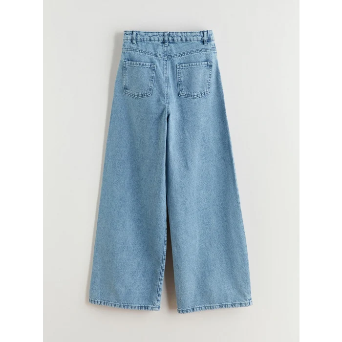 LCW Kids Mavi Wideleg Kız Çocuk Jean Pantolon