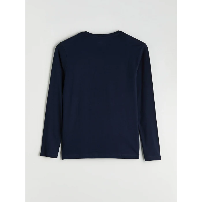 LC WAIKIKI Lacivert Standart Kalıp Yılbaşı Temalı Erkek Pijama Takımı