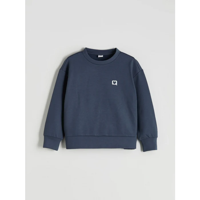LCW Kids Antrasit Bisiklet Yaka Kız Çocuk Sweatshirt