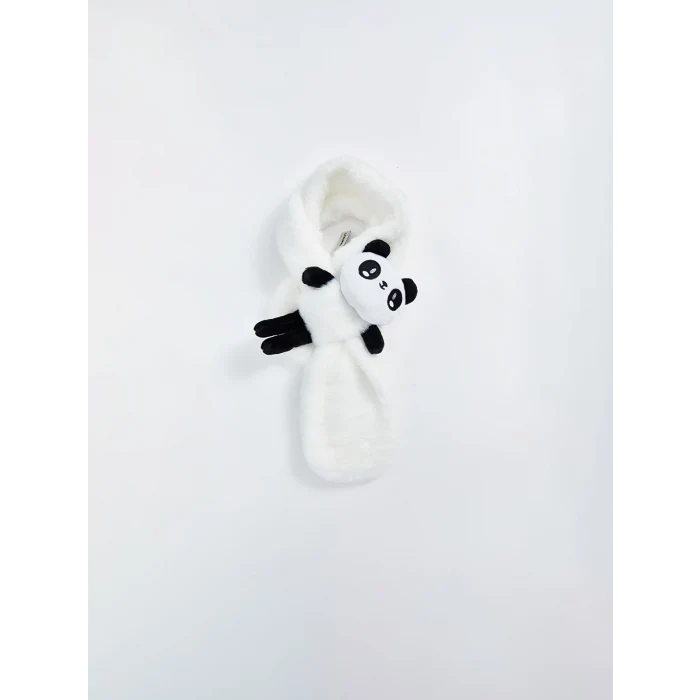 LCW ACCESSORIES Ekru Panda Figürlü Kız Çocuk Boyunluk