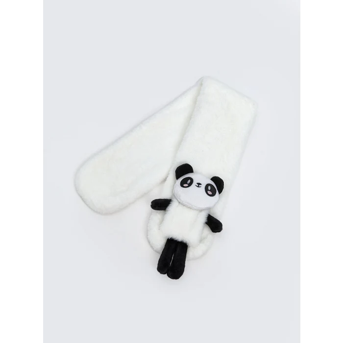 LCW ACCESSORIES Ekru Panda Figürlü Kız Çocuk Boyunluk