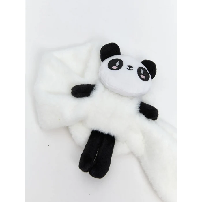 LCW ACCESSORIES Ekru Panda Figürlü Kız Çocuk Boyunluk